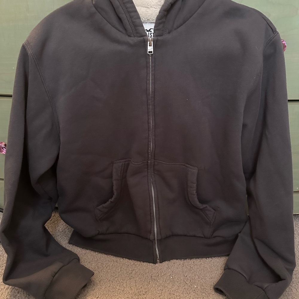 Hollister Off-White Fleece Outerwear - Picture 2 of 4